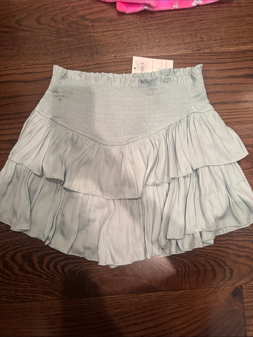 Mustard Seed Light Blue Ruffled Tiered Skirt